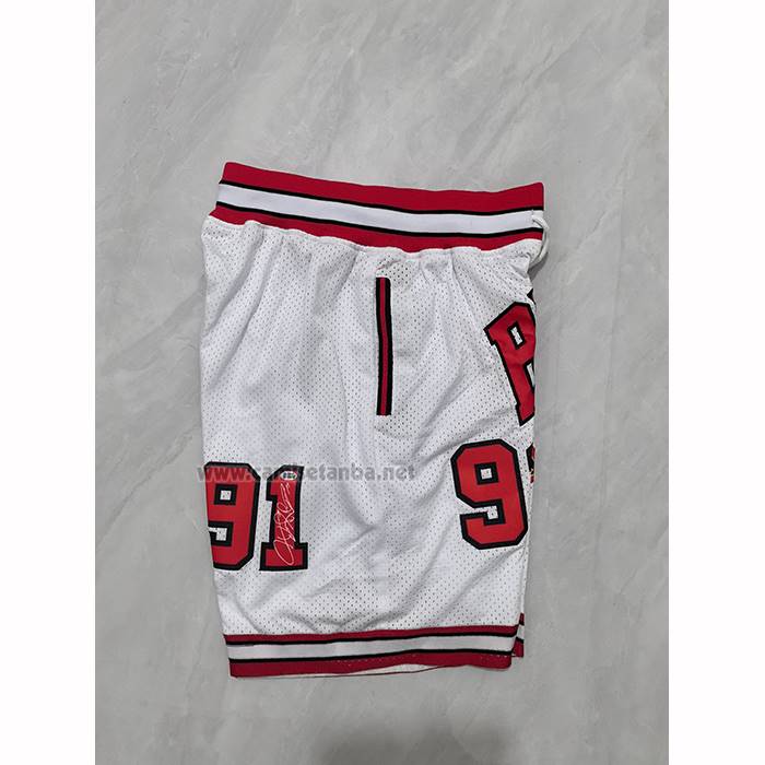 Pantalone Chicago Bulls Mitchell & Ness Just Don 1996-97 Blanco